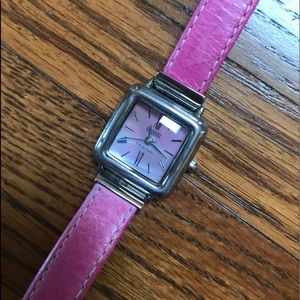 Ecclissi Pink Leather and Mother of Pearl Watch